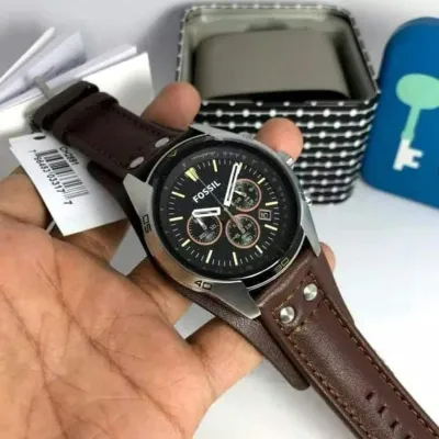 Fossil Coachman Brown Leather Black Dial Men’s Watch